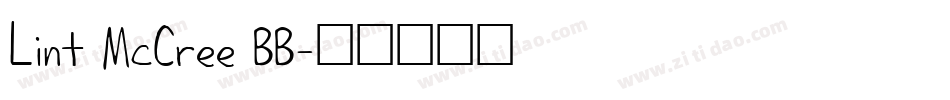 Lint McCree BB字体转换
